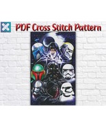 Star Wars Heroes Movie Galaxy Yoda Counted PDF Cross Stitch Pattern - $3.50