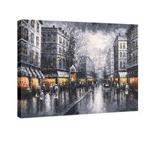 Wieco Art Paris Street View Extra Large Modern Contemporary Cityscape Canvas Pri - £130.91 GBP