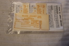 HO Scale Walthers, Elgin Joliet &amp; Eastern Box Car Decal Set #20-20 Yellow - $15.00