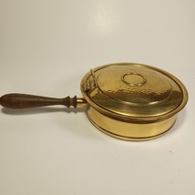 Rio Tiel from Hollan Dutch Brass / Wood Silent Butler Box Lidded Ashtray Vintage - £24.18 GBP