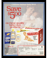1984 Kleenex Huggies Disposable Diapers Circular Coupon Advertisement - £14.90 GBP