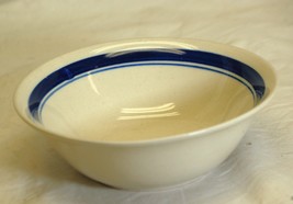 Stoneware Soup Cereal Bowl Cobalt Blue Bands - £15.81 GBP