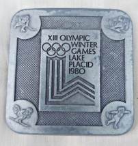 XIII Olympic Winter Games Lake Placid 1980 Belt Buckle True Distance Inc - £14.66 GBP