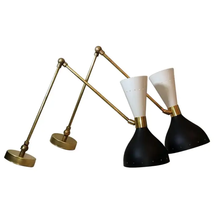  A Pair of Mid-Century Modern Stilnovo Wall Sconce for Italian Décor Lig... - £175.42 GBP