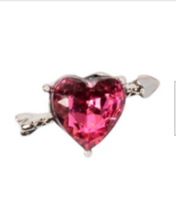 Origami Owl Charm (New) Luxe Heart W/ Silver Arrow - Floating Crystal Charm - £8.88 GBP