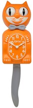 Festive Orange Kit-Cat Klock Gray Bow/ Tale Clock (15.5″ high) - £67.18 GBP