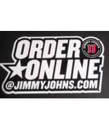 Authentic Jimmy Johns ORDER ONLINE Food Tin Advertising Sign 6.5&quot;h x 12&quot;... - £23.59 GBP