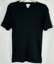 Calvin Klein Ribbed Short Sleeve Top Women&#39;s Size Medium Black - £9.38 GBP