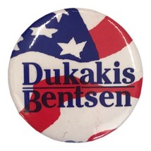 Vintage 1988 Presidential Campaign Dukakis Bentsen Pinback Button Democr... - £6.02 GBP