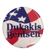 Vintage 1988 Presidential Campaign Dukakis Bentsen Pinback Button Democr... - $6.62 CAD