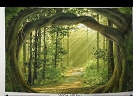 Enchanted Forest Tapestry Fantasy Forest Tree Nature Landscape Tapestry Wall  - £14.27 GBP