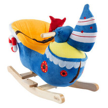 Happy Trails 80-BF-626 Kids Ride on Soft Fabric Covered Wooden Rocking Ship Boat - £83.91 GBP