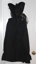 Pirate Costume Black Ruffle Shirt And Feather Hat Set Amscan USA Adult Standard - £27.65 GBP