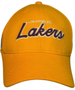 adidas los angeles lakers yellow hook &amp; loop adjustable hat embroidered ... - $31.14