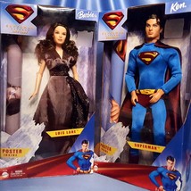 Superman Ken and Lois Lane Barbie Doll Set by Mattel. - $136.00
