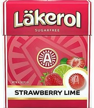 6 x 75g Big pack Läkerol Strawberry Lime Swedish Xylitol Candies - £35.02 GBP