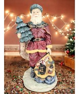 Santa Figurine 9.5&quot; Christmas Decor Windsor Collection Resin World Bazaa... - $9.74