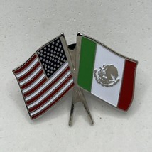 US Mexico Friendship USA Flag Patriotic Country Enamel Lapel Hat Pin - $5.95