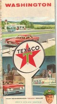 1963 Texaco Road Map Washington State Advertisement Service Station - $24.74