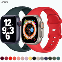 Silicone Strap For Apple Watch Band 44mm 45mm 49mm 40mm 41mm 38mm 42mm Belt Brac - £5.71 GBP+