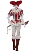 Adult Sadistic Clown Costume Creepy Pennywise Killer It Big Top Circus Lg 10-12 - £34.56 GBP
