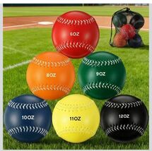 Pro Weighted SOFTBALL Set Strength TRAINING Ball Pitcher Pitching 6oz To... - $35.99