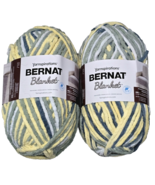 2 Yarnspirations Bernat Blanket Soft Sunshine Green Super Bulky Yarn 10.5oz - $33.99