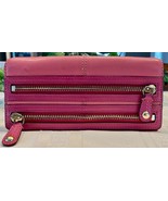 Coach 42541 Bonnie Leather Zip Slim Envelope Wallet Clutch Coral Fuchsia - $69.00