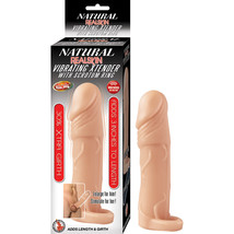 Natural Realskin Vibrating Xtender With Scrotum Ring Flesh - £22.00 GBP