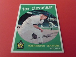 1959 Tex Clevenger Topps # 298 Senators Nm / Mint Or Better ! - £78.68 GBP