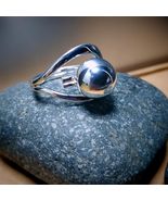 Handcrafted 9999 Silver Filled Vermeil Sphere Ring - Fashionable &amp; Chic ... - $95.38