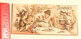 Victorian Trade Card St Jacob&#39;s Oil Summer Friends having A Picnic VTC 5 - $6.92