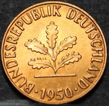 Germany Pfennig, 1950-F Gem Unc~Minted In Stuttgart~Free Shipping - $3.91