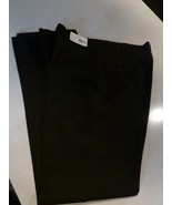 Mens Sentinel Dress Pants Black 100 % Polyester  Flat Front 40  Waist  non slip - $29.58