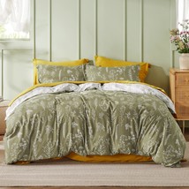 Full Comforter Set For Kids - Olive Green Comforter, Cute Floral Kids Co... - £67.15 GBP