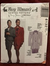 McCalls 6132 Sz 14 Uncut Nancy Zieman Busy Woman Jacket &amp; Skirt Pattern (F) - £6.88 GBP