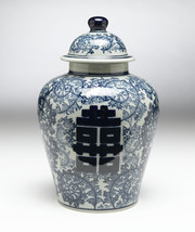Zeckos AA Importing 59730 Antiqued Pale Green And Blue Ginger Jar With Lid - £55.55 GBP