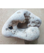 Light Gray Natural Wicca Strange Holey Holy Stone &amp; 4 holes from Israel #2 - £2.15 GBP