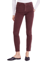 FREE PEOPLE Womens Skinny Fit Trousers Corduroy Solid Brown Size 26W OB823192 - £43.38 GBP