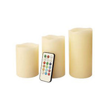 LED Remote Control Electronic Candle - 3 Piece Set - £10.44 GBP