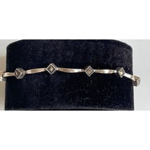 925 STERLING SILVER MARCASITES CARVED LINKS BRACELET SKY - $43.76