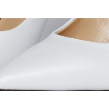 The Ege White Leather Pump Fuchsia Sole Women Shoe image 4