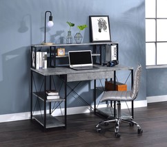 ACME Amiel Desk, Faux Concrete &amp; Black - $307.25