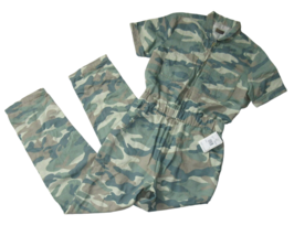 NWT Mother The Zippy Ankle Jumpsuit in Blue Green Camo Camouflage S $325 - $91.08