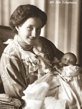 1914 RPPC Duchess Victoria Louise Brunswick w/ Ernest Augustus Baby Postcard - £7.56 GBP