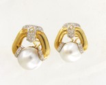 Pearl Women&#39;s Earrings 18kt Yellow Gold 394734 - £2,410.34 GBP