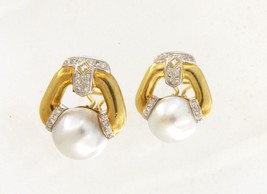 Pearl Women&#39;s Earrings 18kt Yellow Gold 394734 - £2,359.10 GBP