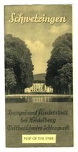 Schwetzingen Castle &amp; Gardens Brochure Guide with Map 1930&#39;s Germany - £14.08 GBP