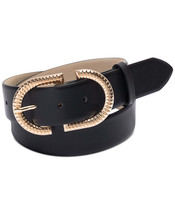 INC Textured Buckle Belt, Black size S 38 inches - £21.01 GBP