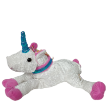 Allentown Toy White Unicorn Fantasy Metallic Plush Stuffed Animal 17&quot; - £25.29 GBP